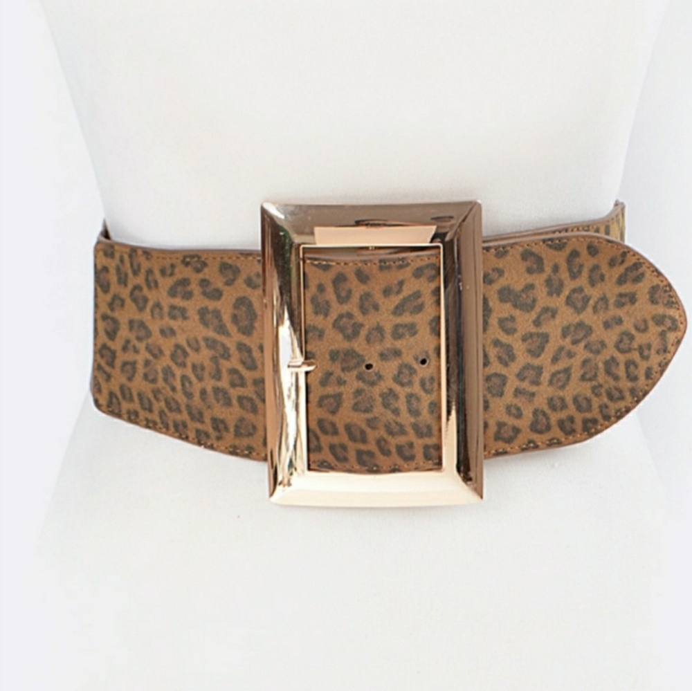 Leopard Widebelt - Gold Finish Buckle